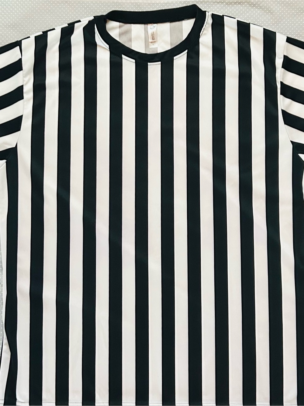 Mato & Hash Black & White Vertical Stripe Men’s Referee Tee